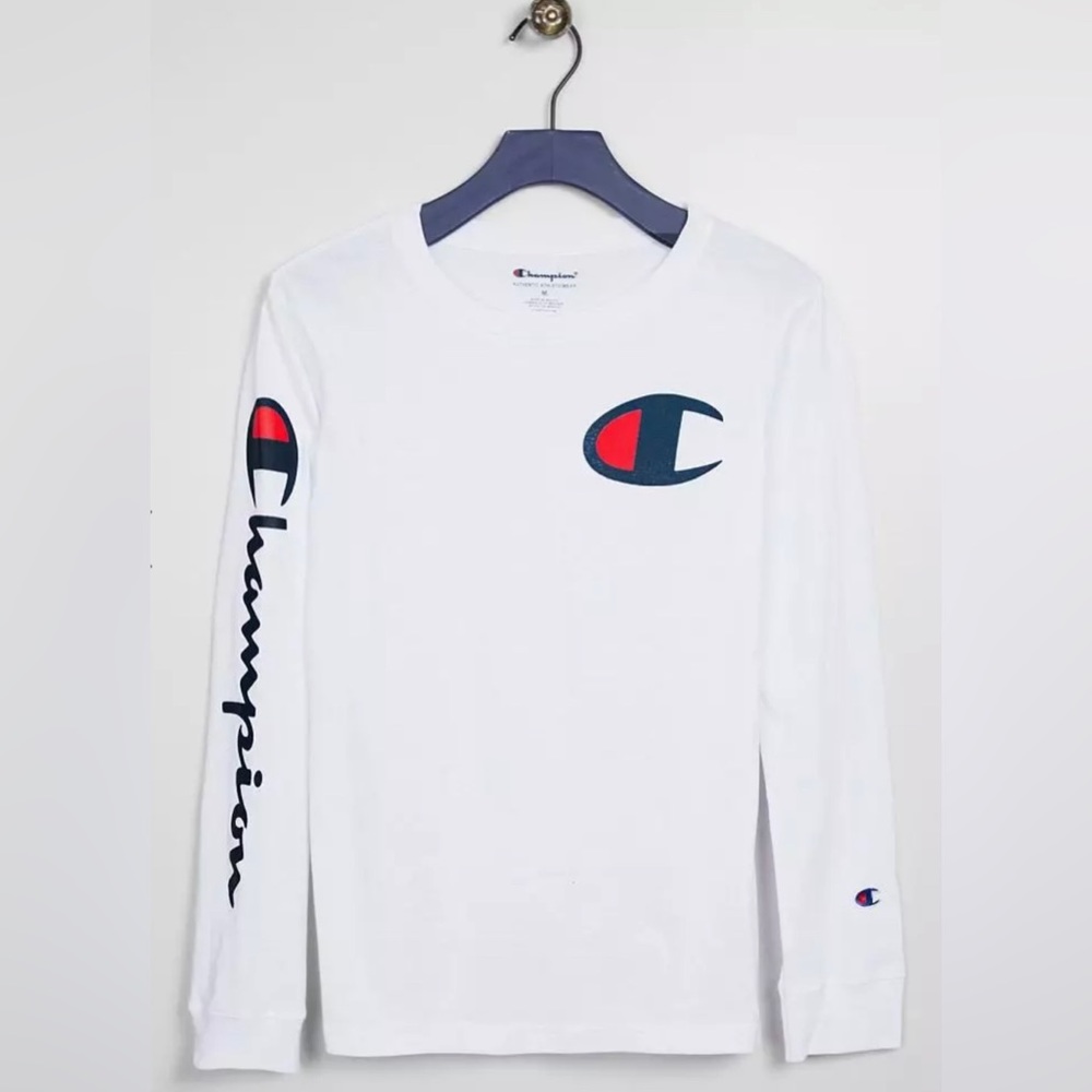 White Champion Long Sleeve